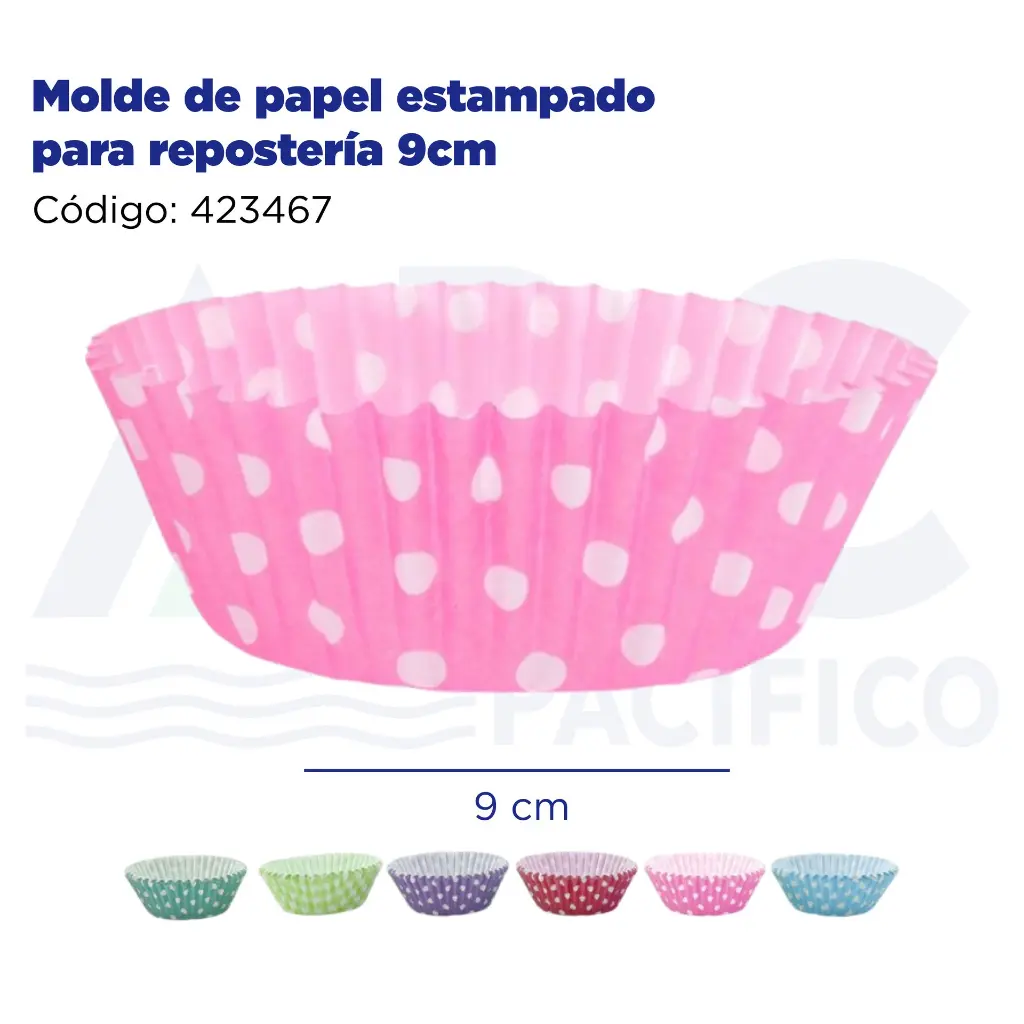Molde de papel estampado para repostería 9cm