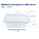 Fiambrera rectangular de vidrio 260ml