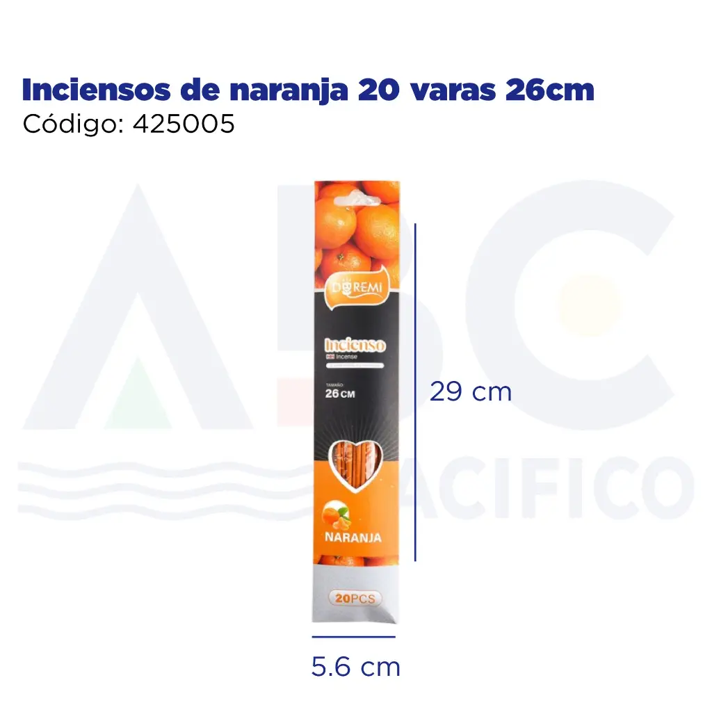 Inciensos de naranja 20 varas 26cm