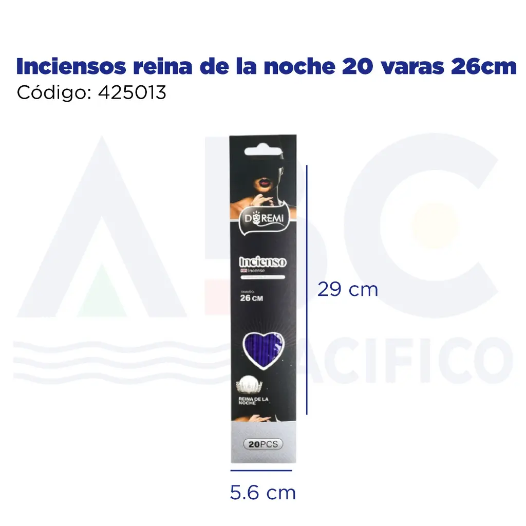 Inciensos reina de la noche 20 varas 26cm