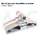 Set de ganchos de plástico 5 piezas