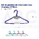 Set de ganchos de metal para ropa 10 piezas 29*18cm