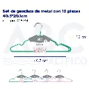 Set de ganchos de metal con 10 piezas 40.3*20.1cm