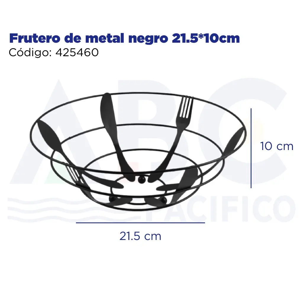 Frutero de metal negro 21.5*10cm