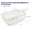Cesta de plástico para almacenamiento 29.7*22*9.5cm