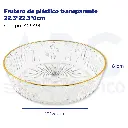 Frutero de plástico transparente 22.3*22.3*6cm