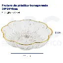 Frutero de plástico transparente 24*24*6cm