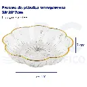 Frutero de plástico transparente 28*28*7cm