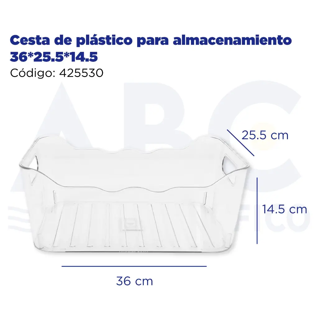 Cesta de plástico para almacenamiento 36*25.35*14.5