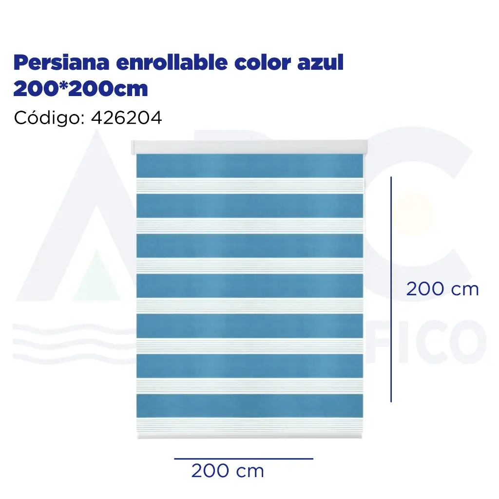 Persiana enrollable color azul 200*200cm