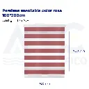 Persiana enrollable color rosa 180*200cm
