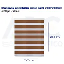 Persiana enrollable color café 200*200cm