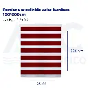 Persiana enrollable color burdeos 150*200cm