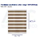 Persiana enrollable color caqui 180*200cm