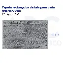 Tapete rectangular de tela para baño gris 45*70cm