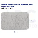 Tapete rectangular de tela para baño gris 45*70cm