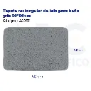 Tapete rectangular de tela para baño gris 50*80cm