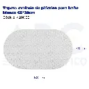 Tapete ovalado de plástico para baño blanco 68*38cm