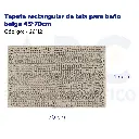 Tapete rectangular de tela para baño beige 45*70cm