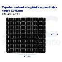 Tapete cuadrado de plástico para baño negro 52*52cm