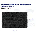 Tapete rectangular de tela para baño negro 45*70cm