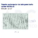 Tapete rectangular de tela para baño verde 45*70cm