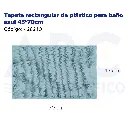 Tapete rectangular de plástico para baño azul 45*70cm