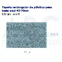 Tapete rectangular de plástico para baño azul 45*70cm
