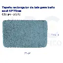 Tapete rectangular de tela para baño azul 45*75cm