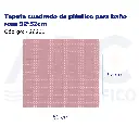 Tapete cuadrado de plástico para baño rosa 52*52cm
