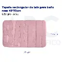 Tapete rectangular de tela para baño rosa 45*75cm