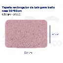 Tapete rectangular de tela para baño rosa 50*80cm