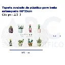 Tapete ovalado de plástico para baño estampado 69*35cm
