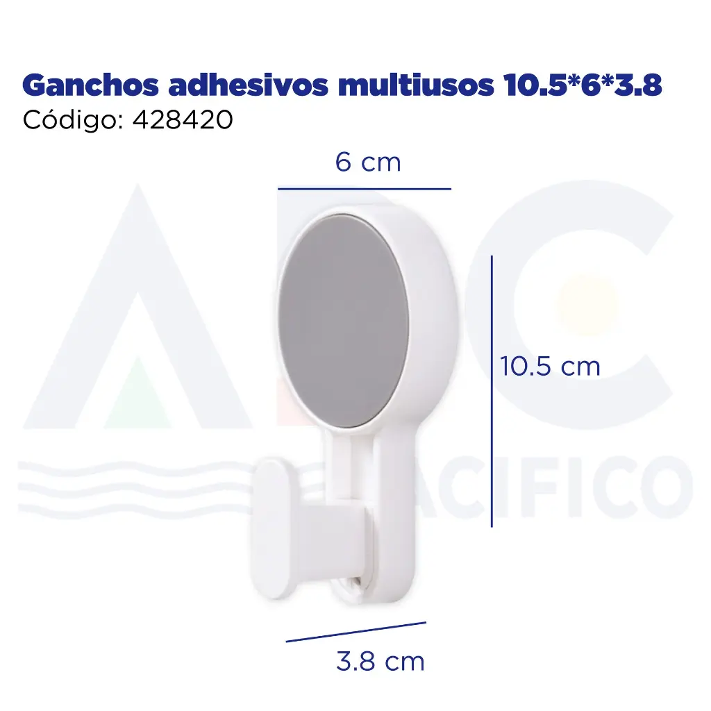 Ganchos adhesivos multiusos 10.5*6*3.8