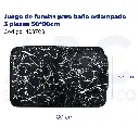 Juego de fundas para baño estampado 3 piezas 50*80cm