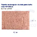 Tapete rectangular de tela para baño rosa 40*60cm
