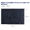 Tapete rectangular de tela para baño azul 40*60cm