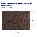 Tapete rectangular de tela para baño café 40*60cm