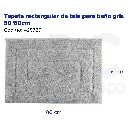Tapete rectangular de tela para baño gris 50*80cm