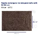 Tapete rectangular de tela para baño rosa 50*80cm