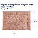 Tapete rectangular de tela para baño rosa 40*60cm
