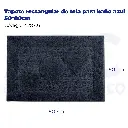 Tapete rectangular de tela para baño azul 50*80cm