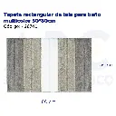 Tapete rectangular de tela para baño multicolor 50*80cm