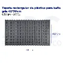 Tapete rectangular de plástico para baño gris 40*70cm