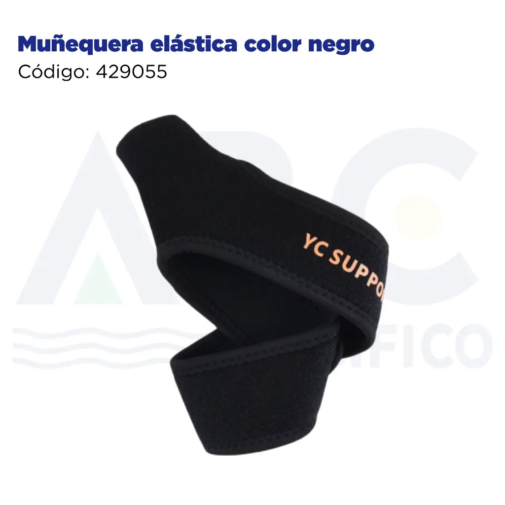 Muñequera elástica color negro