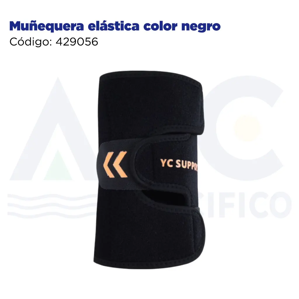 Muñequera elástica color negro