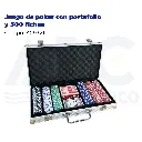 Juego de poker con portafolio y 300 fichas