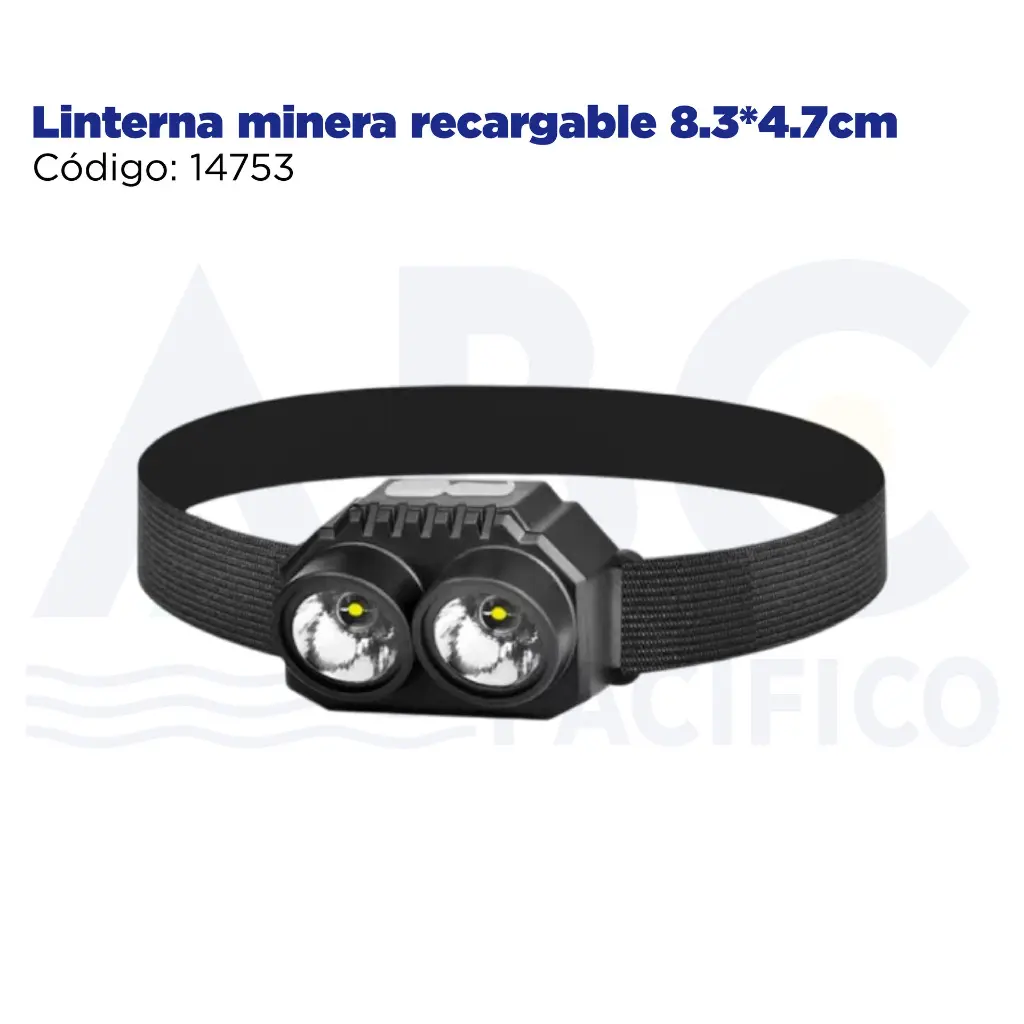 Linterna minera recargable 8.3*4.7cm
