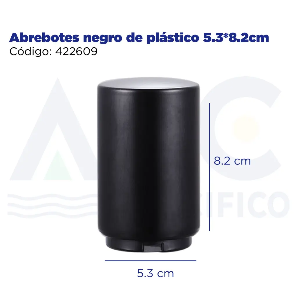 Abrebotes negro de plástico 5.3*8.2cm