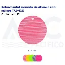 Salvamantel redondo de silicona con relieve 17.5*17.5